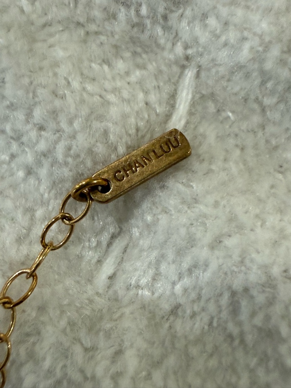 Chan Luu Gold-Tone Necklace with Blue Stone Pendant - Picture 2 of 3
